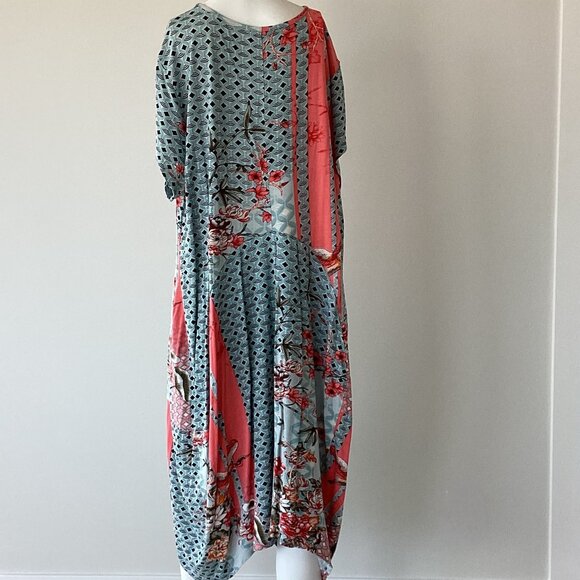 Asian Floral Print Dress - Picture 3 of 7